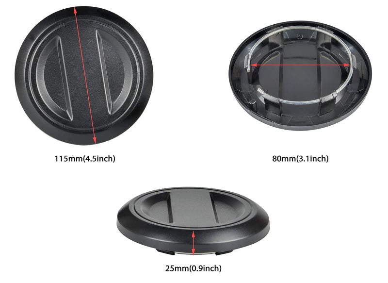 SAUTVS UTV Tire Wheel Hub Caps, Black Center Cap Cover for Polaris RZR 1000 XP Turbo XP4 Ranger 2017-2021 Accessories (#1522872-655, 4PCS) - Image 4